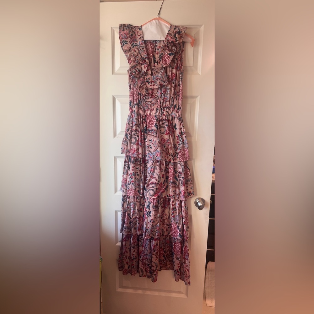 Chic Floral Maxi Dress in Pink